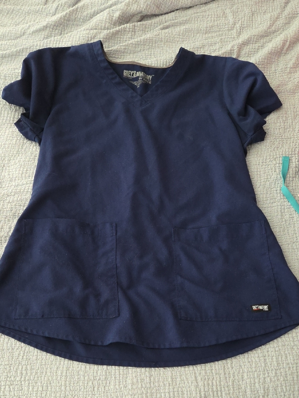 Grey's Anatomy Navy Blue V-Neck Scrub Top